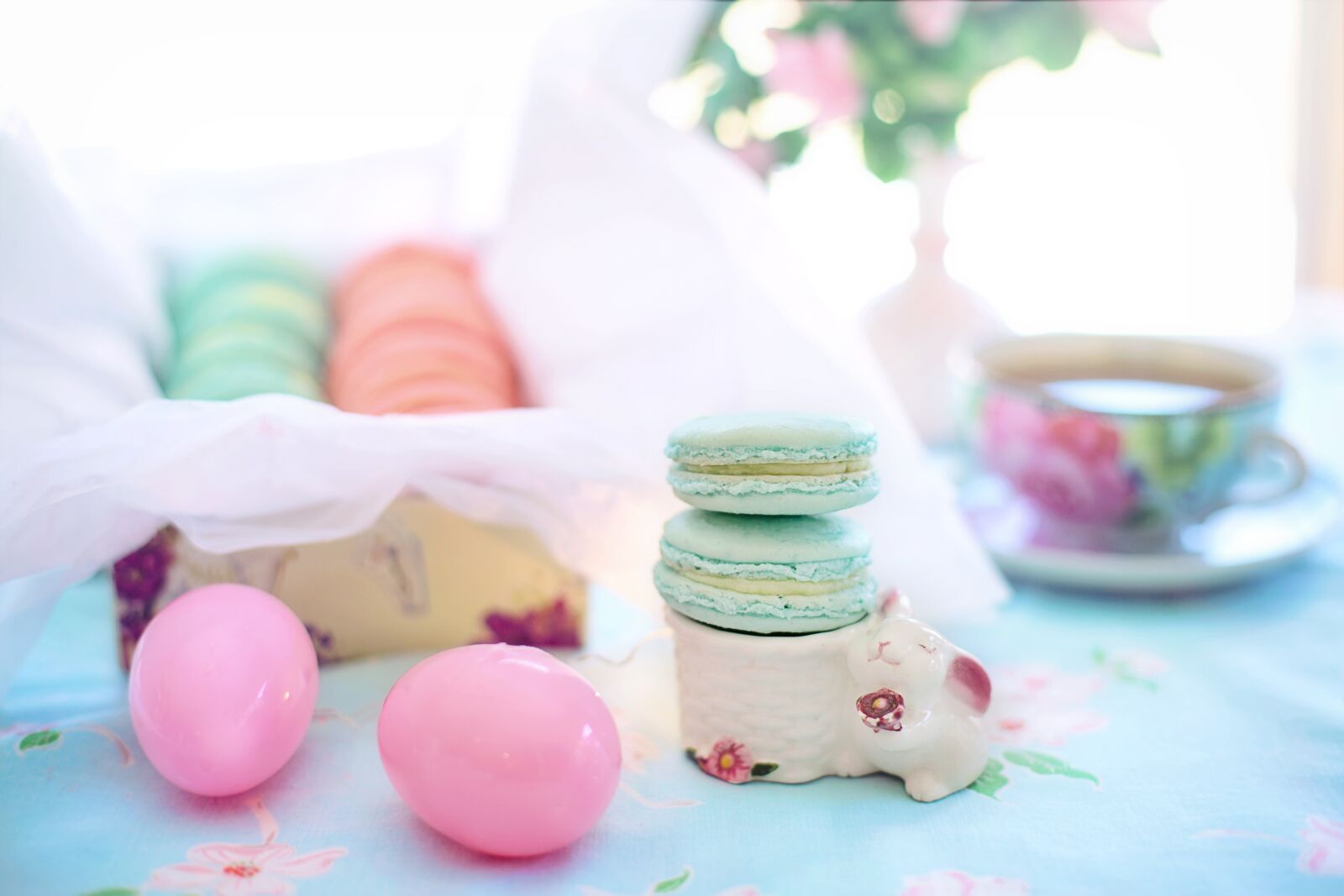 Canon EF 50mm F1.4 USM sample photo. Easter, macarons, pastels photography