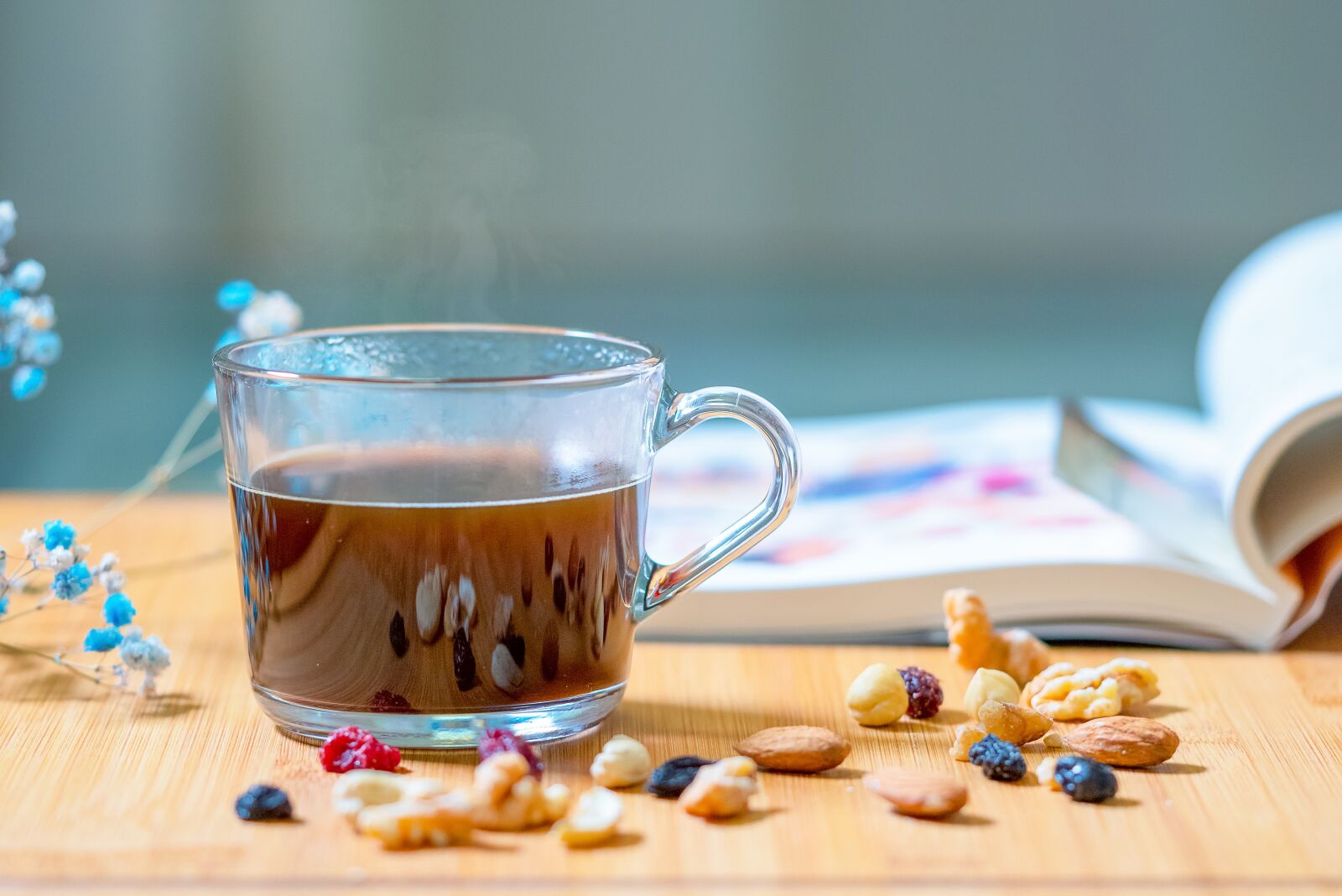 Sony FE 90mm F2.8 Macro G OSS sample photo. Tea, book, reading photography