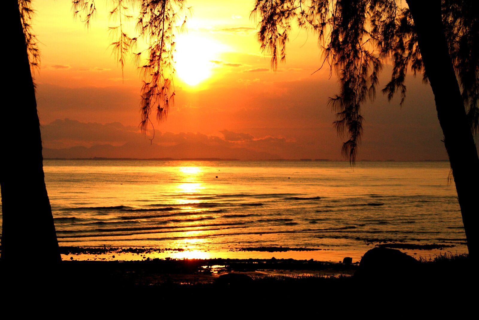 Canon EOS 350D (EOS Digital Rebel XT / EOS Kiss Digital N) sample photo. Sunset, beach, silhouette photography
