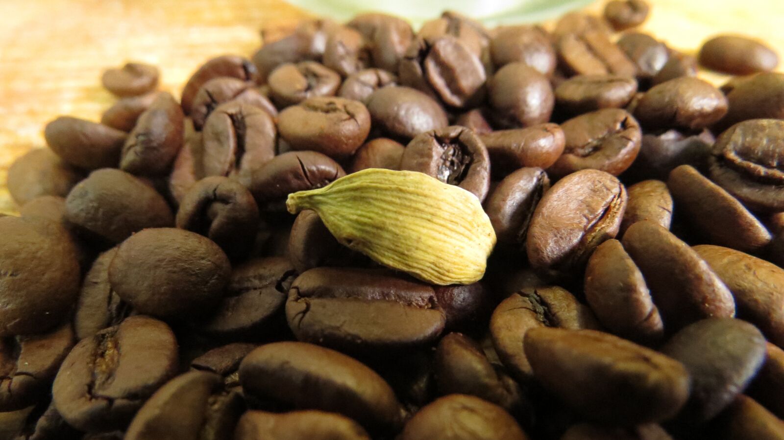 Canon PowerShot SX50 HS sample photo. Coffee beans and cardamom photography
