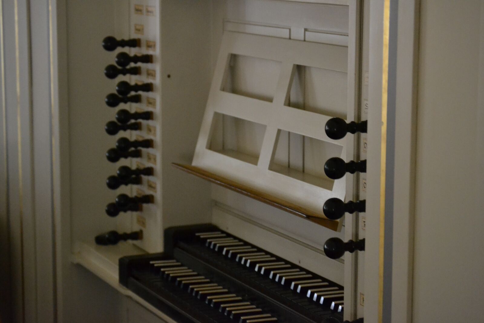 Nikon D3100 sample photo. Pipe organ, game table photography