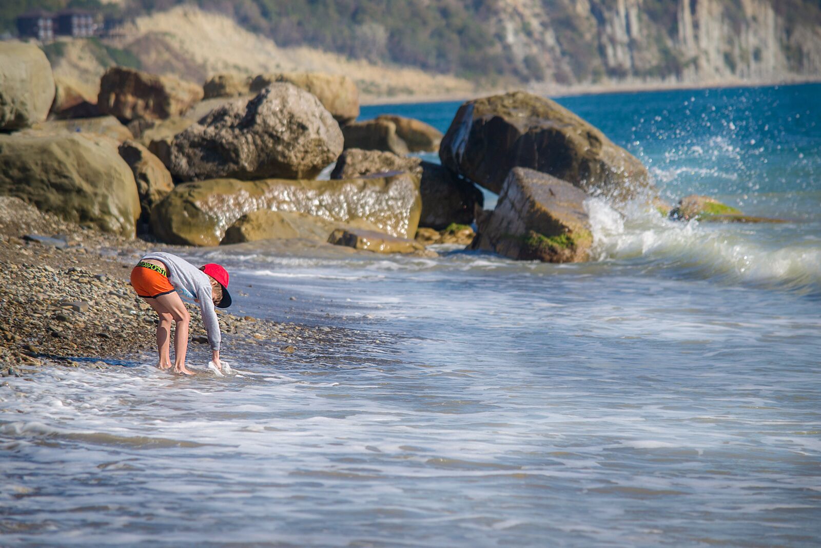 Nikon D3100 sample photo. Sochi, sea, boy photography