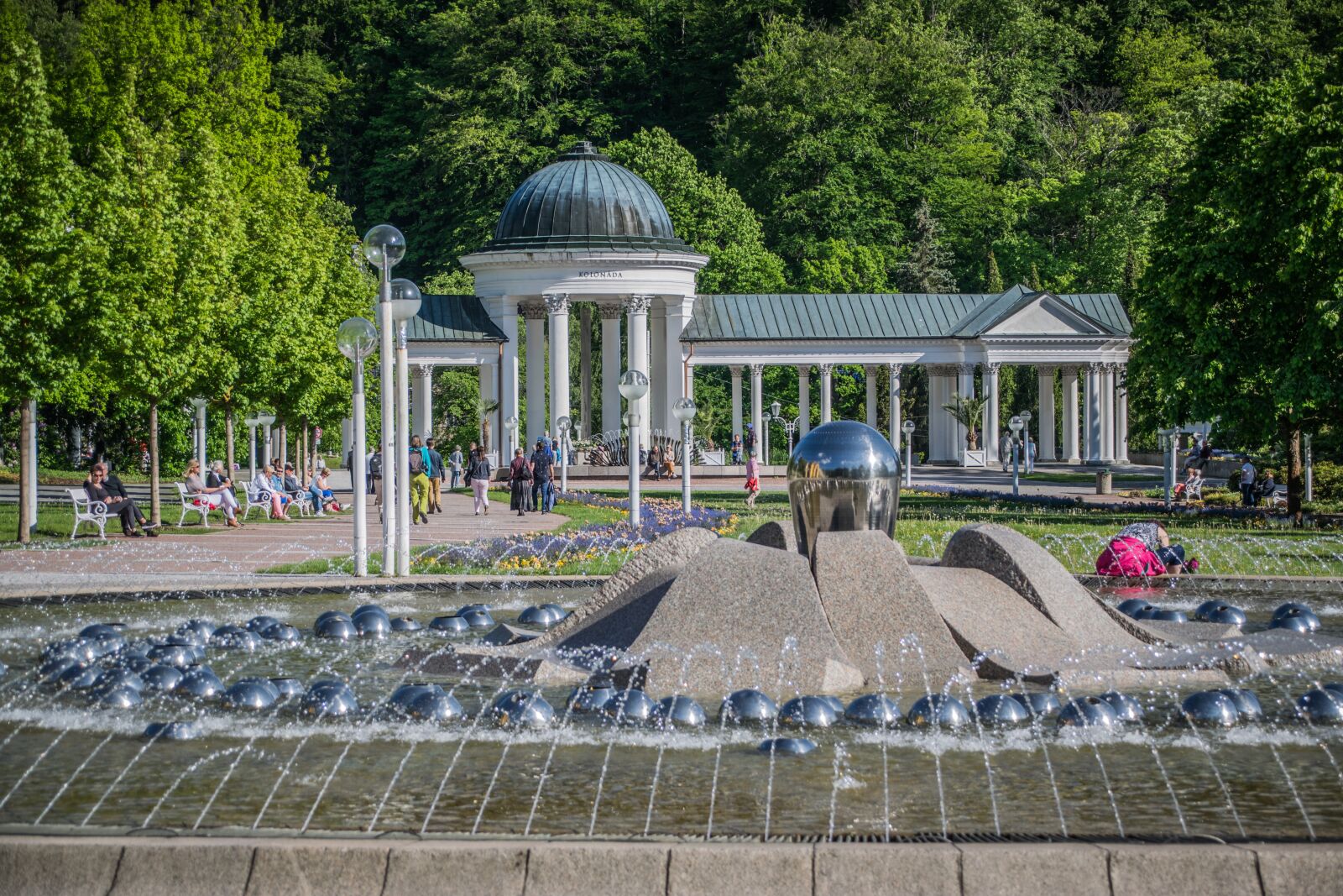 Nikon D5300 sample photo. Spa, the colonnade, singing photography