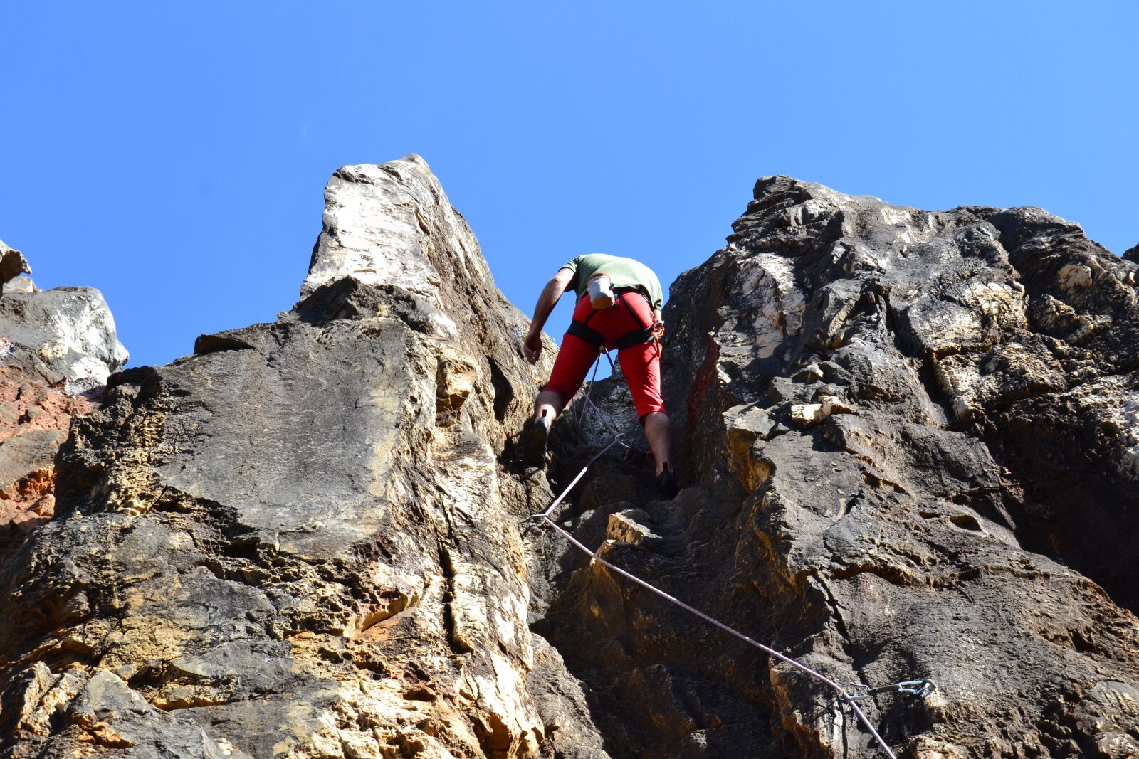 Nikon D3100 sample photo. Climber, rope, sport photography