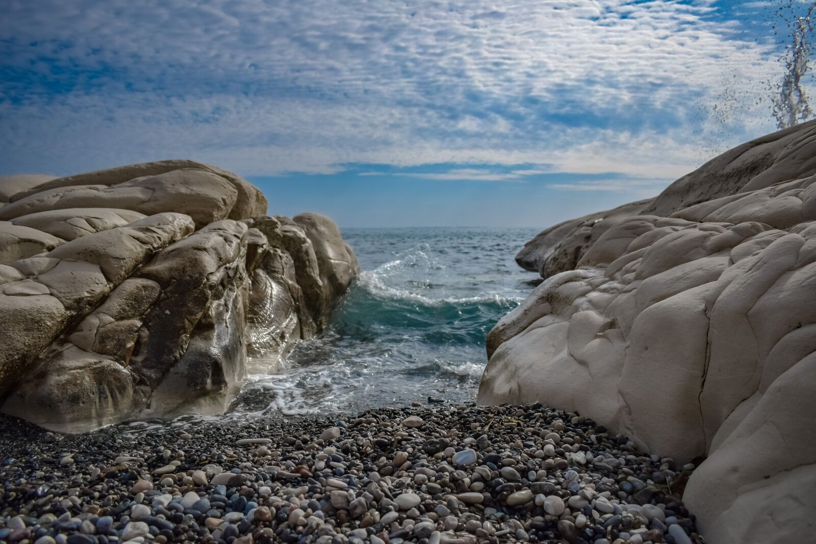 Nikon D3300 sample photo. Pebble beach, rock, white photography