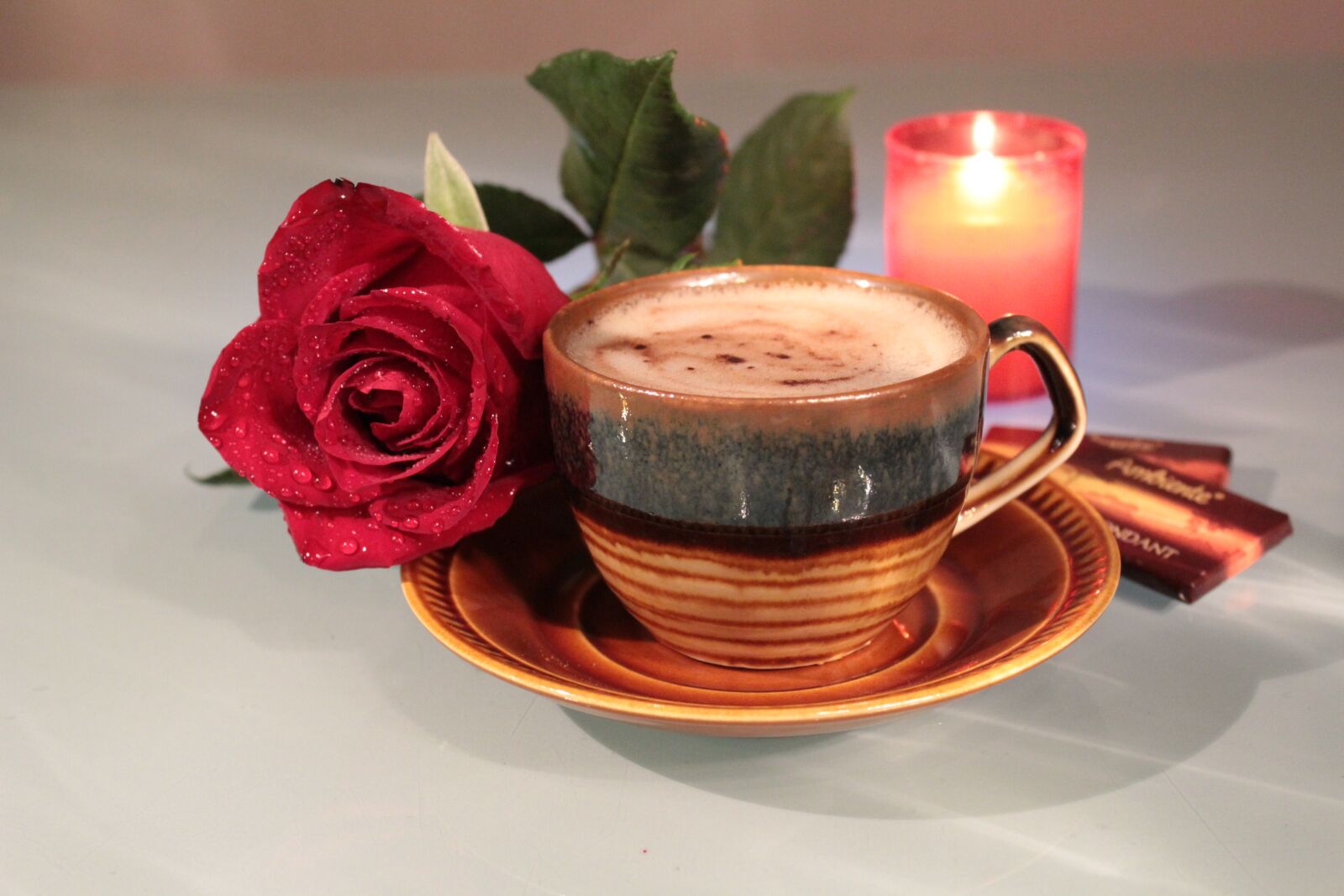 Canon EOS 600D (Rebel EOS T3i / EOS Kiss X5) sample photo. Rose, coffee, cup photography