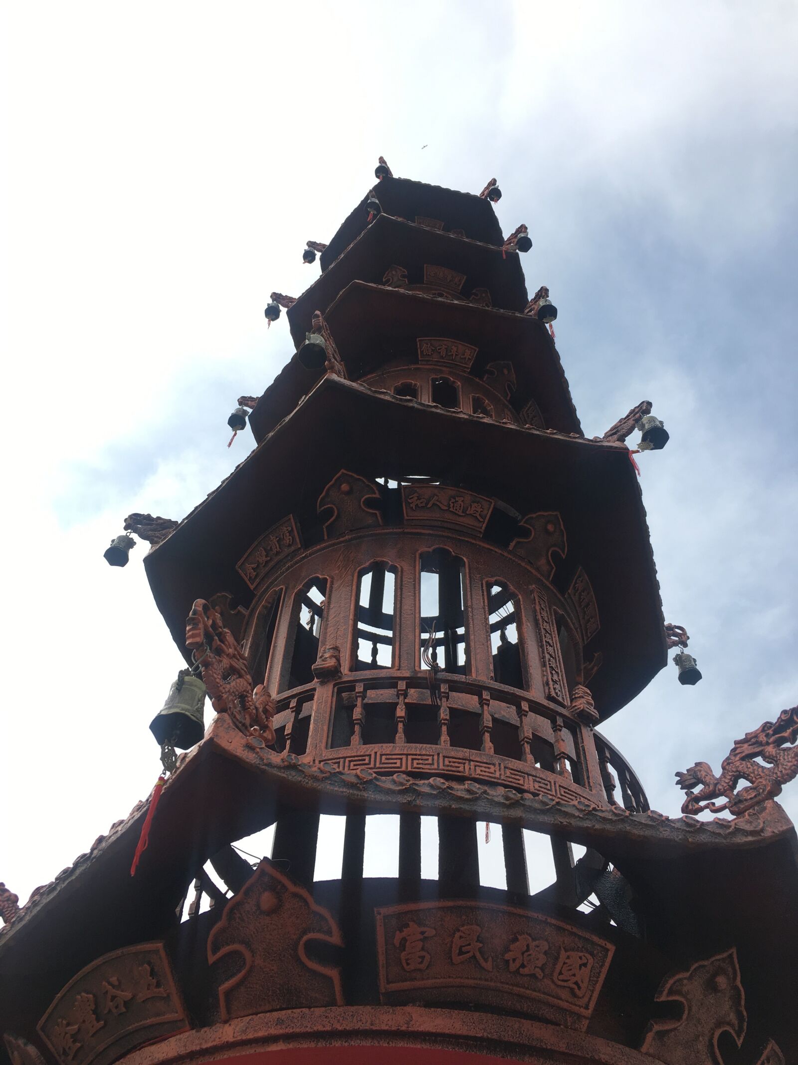 Apple iPhone 6s sample photo. Tower, look up, bell photography