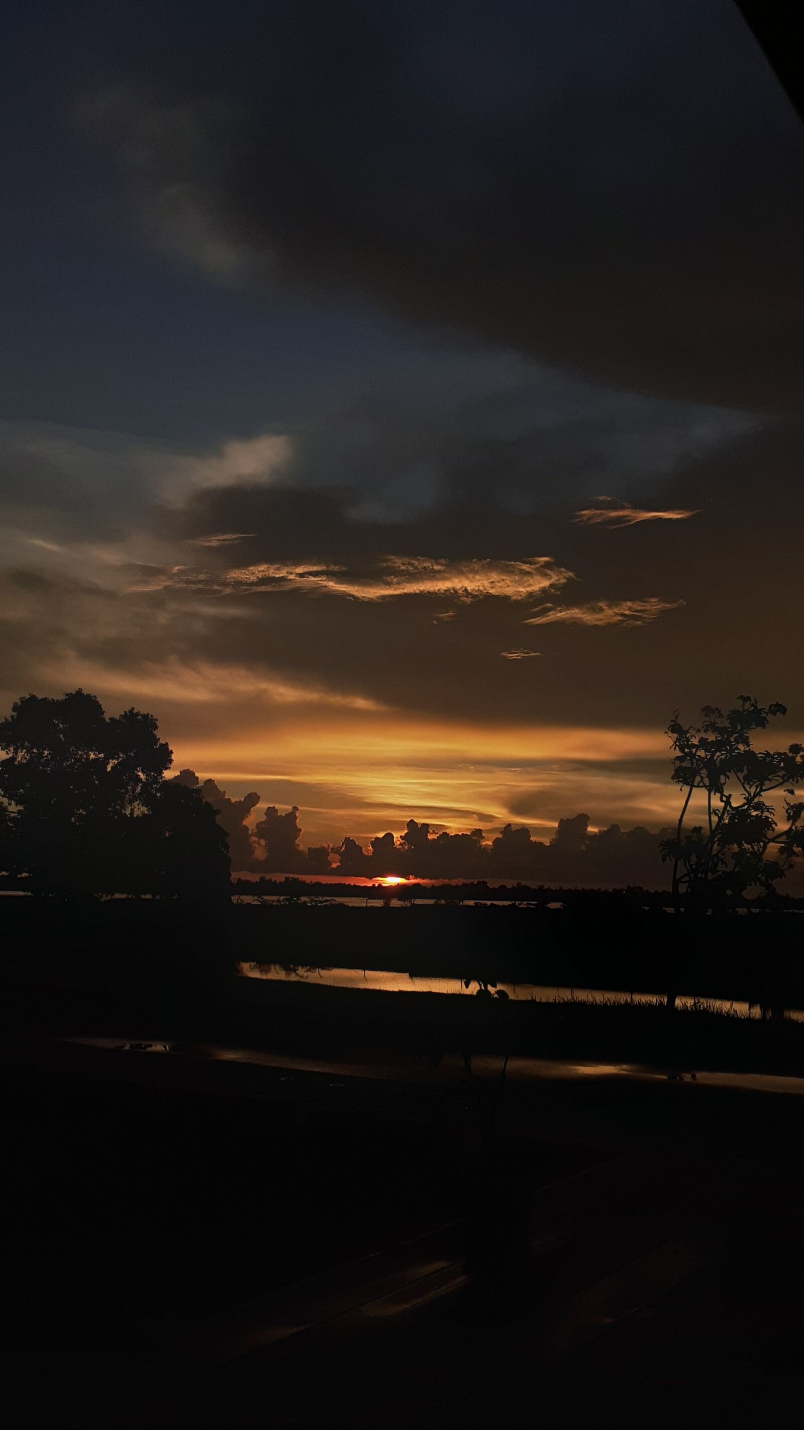 Samsung Galaxy A20 sample photo. Sunset, lake, clouds photography
