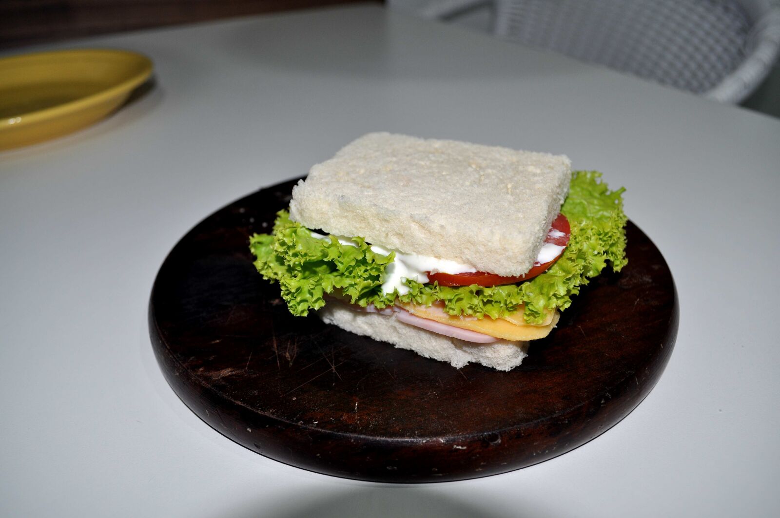 Nikon D5000 sample photo. Cheese, sandwich, green, salad photography