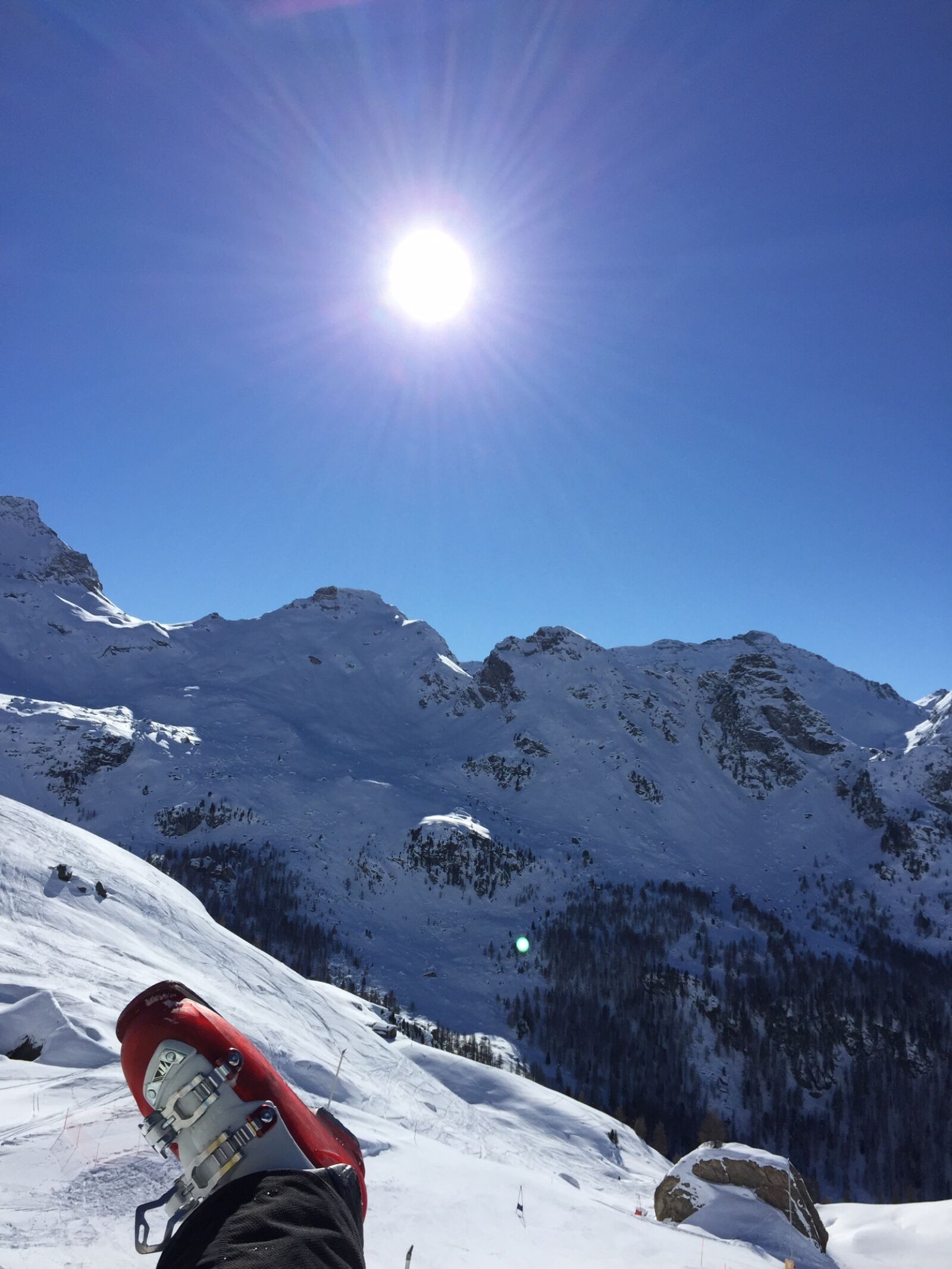iPhone 6 Plus back camera 4.15mm f/2.2 sample photo. Solar, winter, alps photography