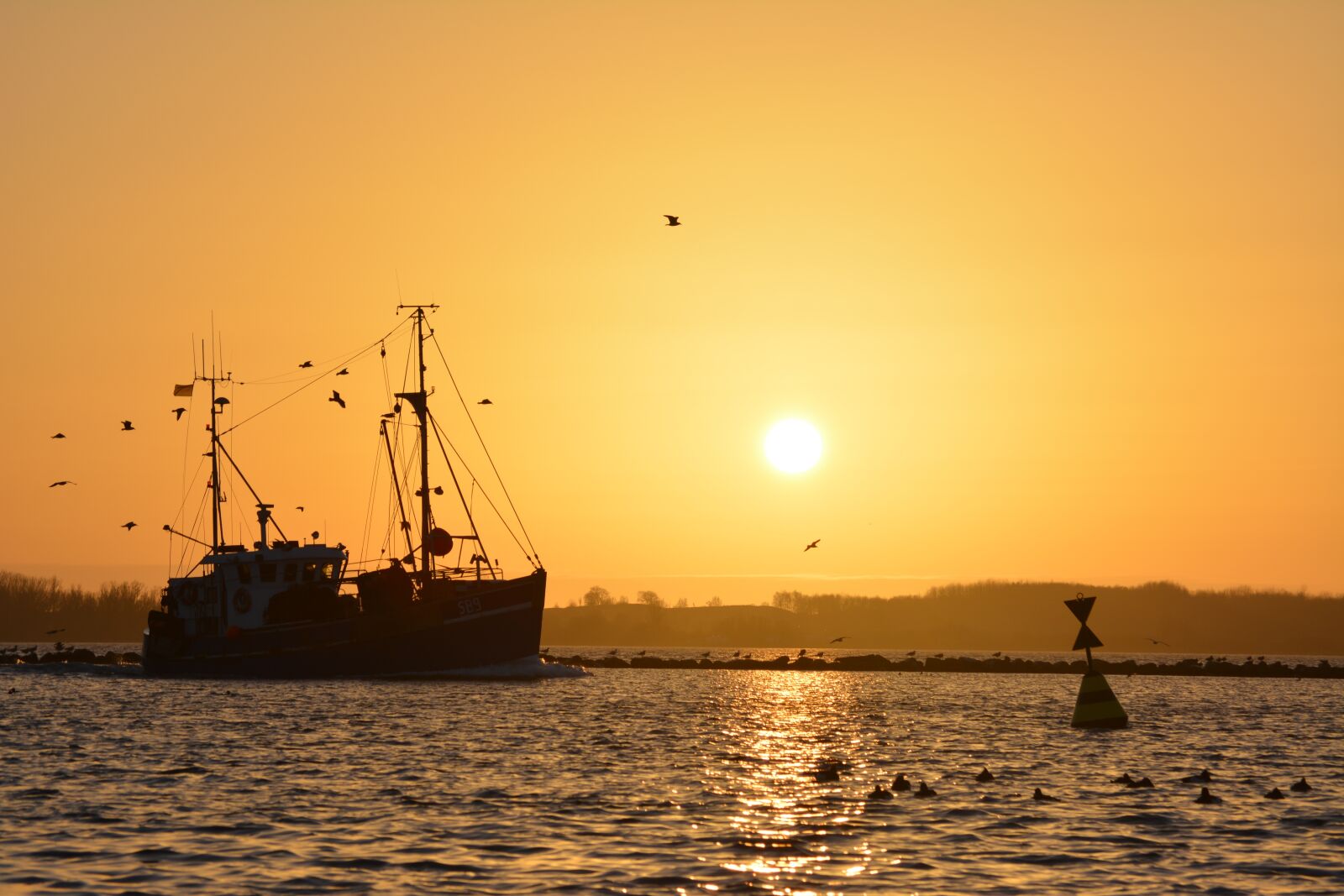 Nikon D5200 sample photo. Ship, boje, sea photography