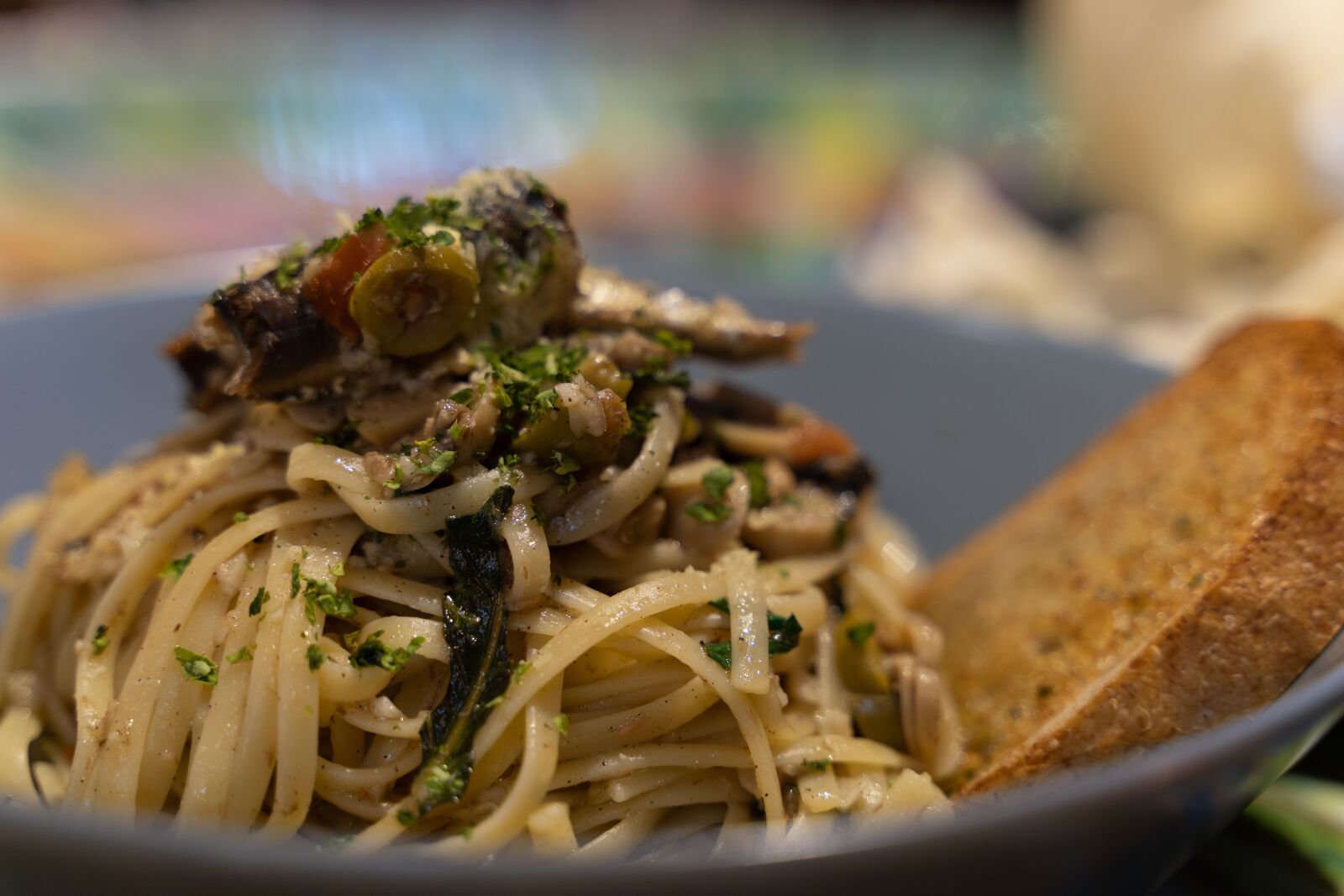 Sony a7 III + Tamron 28-75mm F2.8 Di III RXD sample photo. Pasta, sardines, bread photography