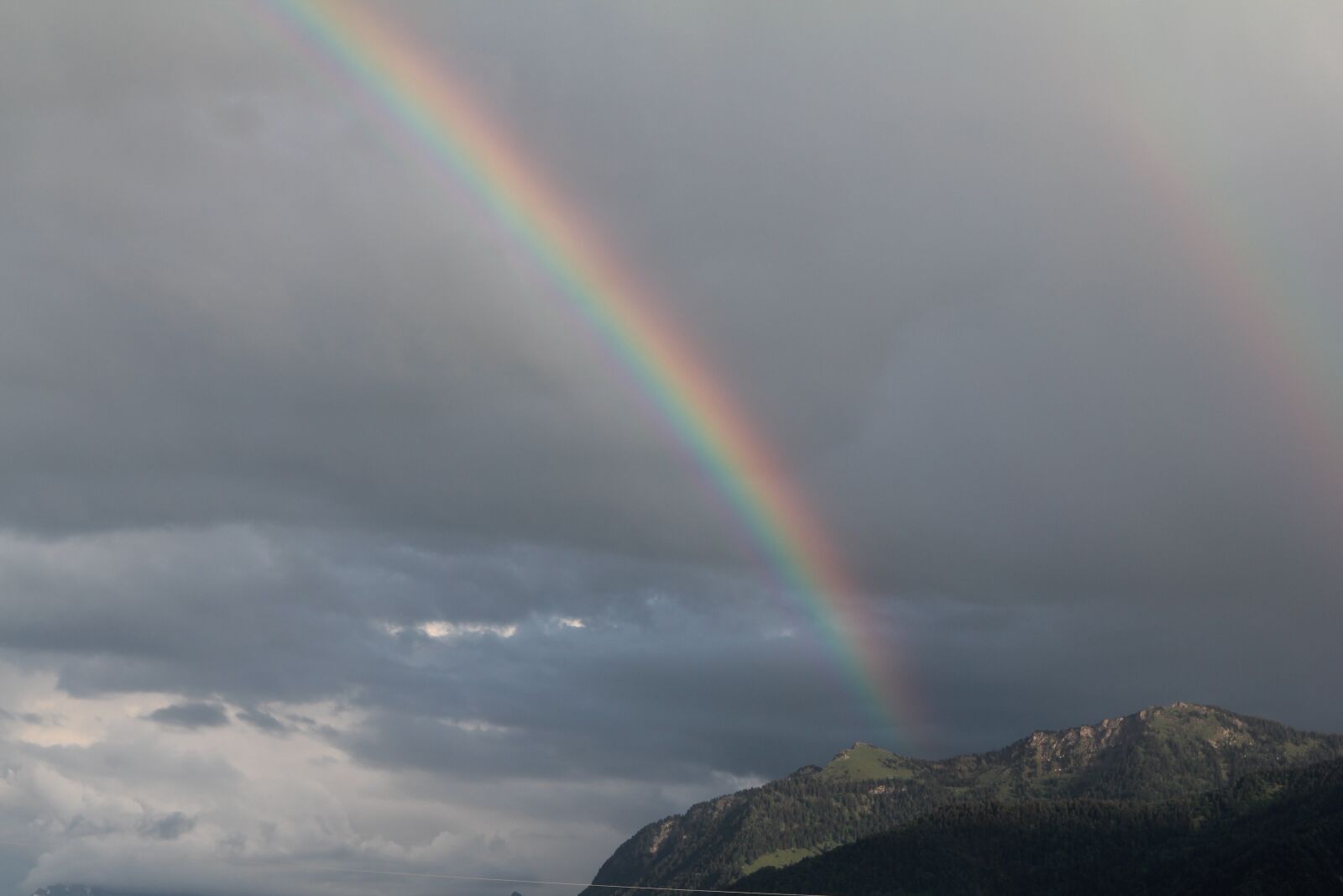 Canon EF 24-70mm F2.8L USM sample photo. Rainbow, mountain, nature photography