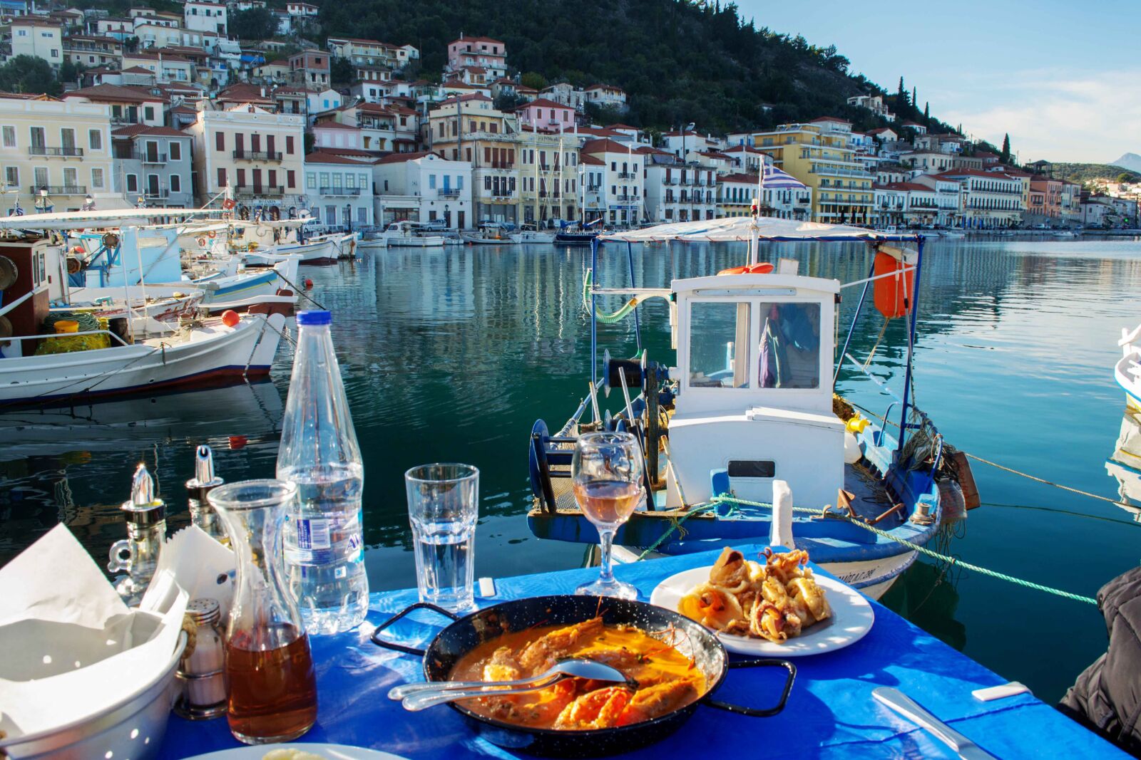 Nikon D3100 sample photo. Seafood, greece, boat photography