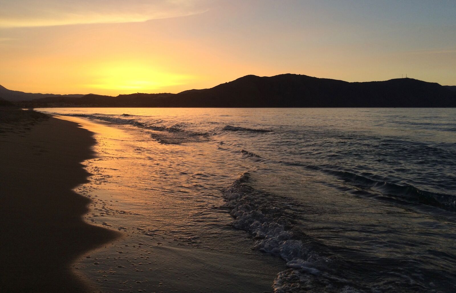 Apple iPhone 5s sample photo. Crete, sunset, sea photography