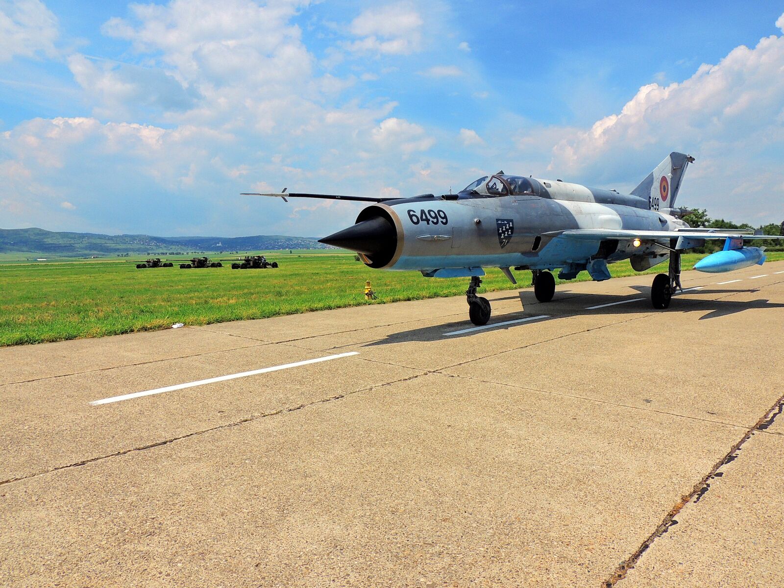 Nikon Coolpix P510 sample photo. Mig 21 lancer, plane, track photography