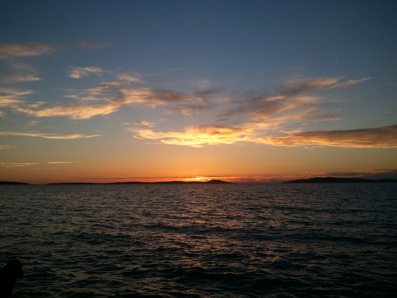 Samsung Galaxy S sample photo. Sunset, sky sea, nature photography