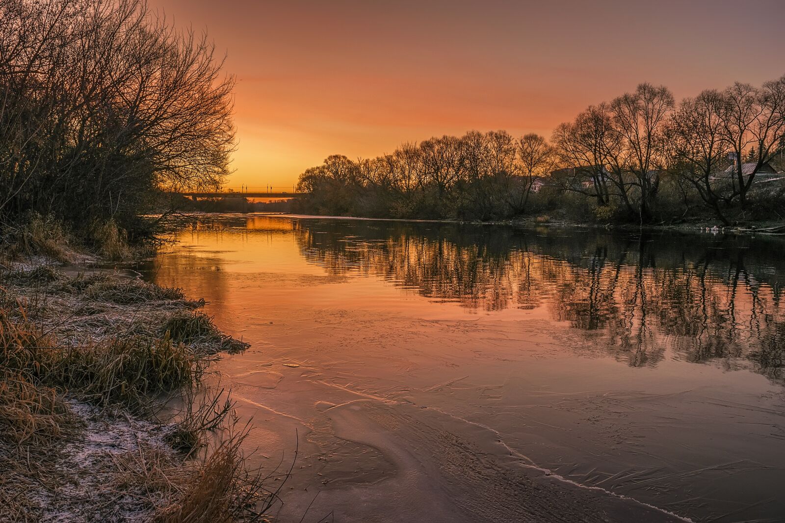Nikon D3300 sample photo. Dawn, landscape, frost photography