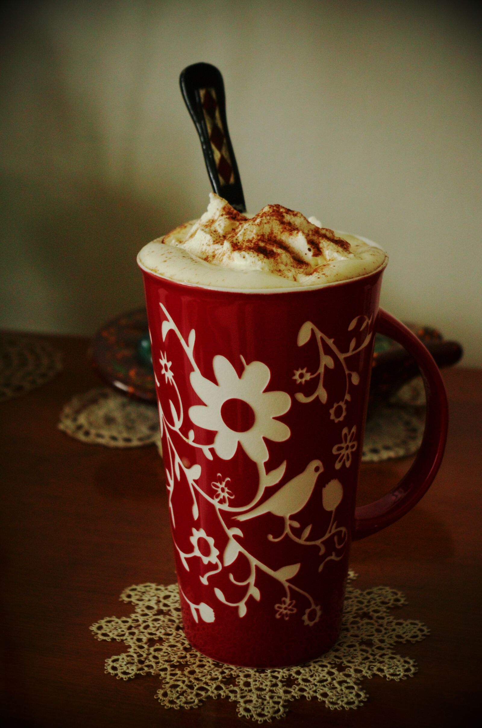 Pentax K-30 sample photo. Coffee, floral, tatting photography