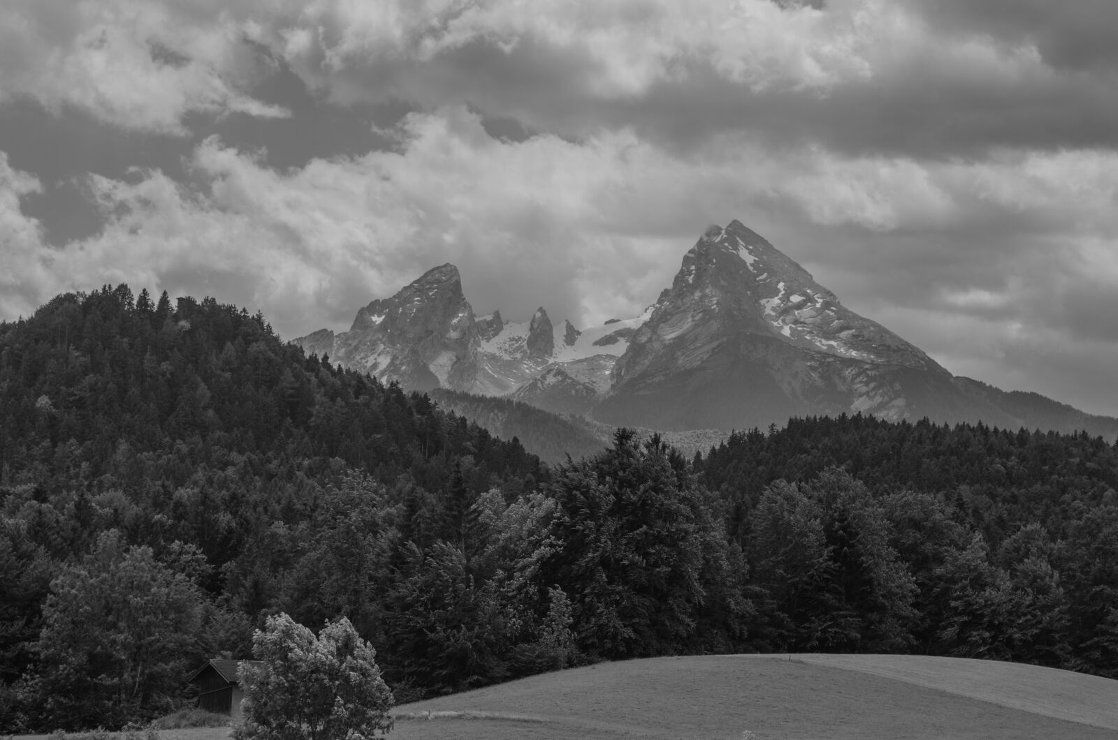 Nikon D5100 sample photo. Watzmann, berchtesgadener land, black photography