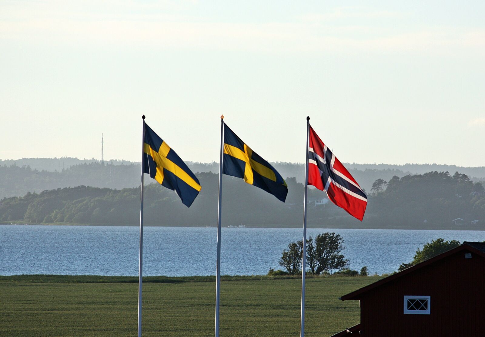 Canon EOS 450D (EOS Rebel XSi / EOS Kiss X2) sample photo. Flags, swedish, norwegian photography