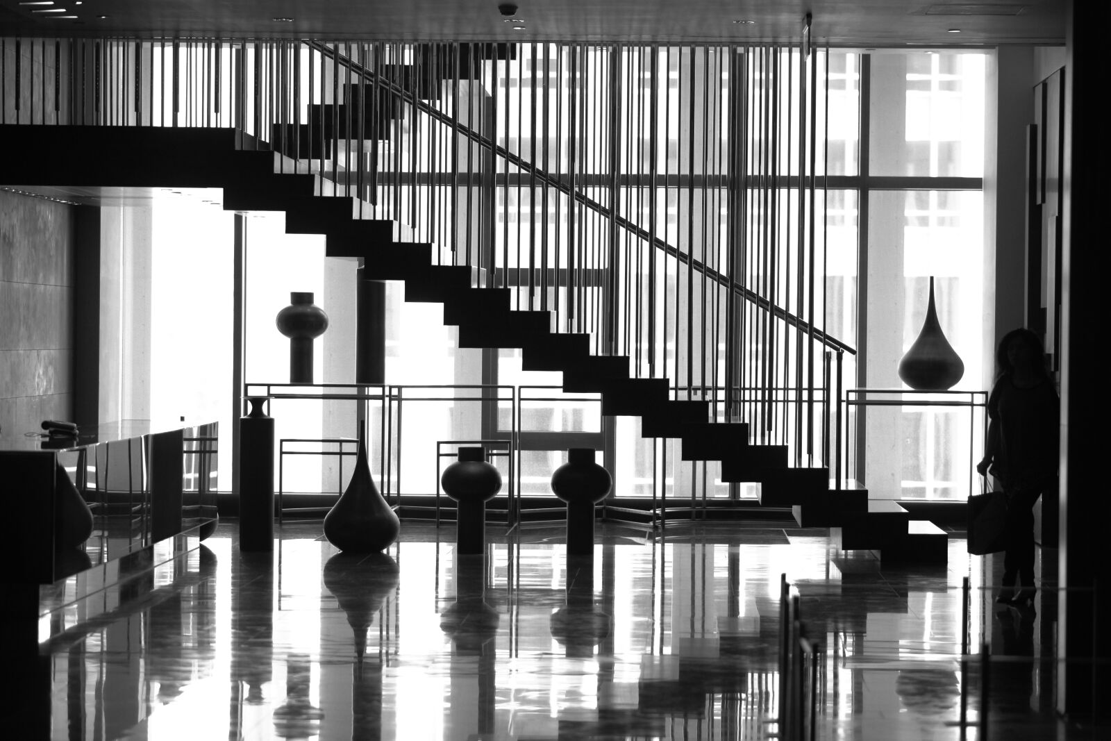 Canon EF 70-200mm F2.8L USM sample photo. Cold, stairs, light, city photography