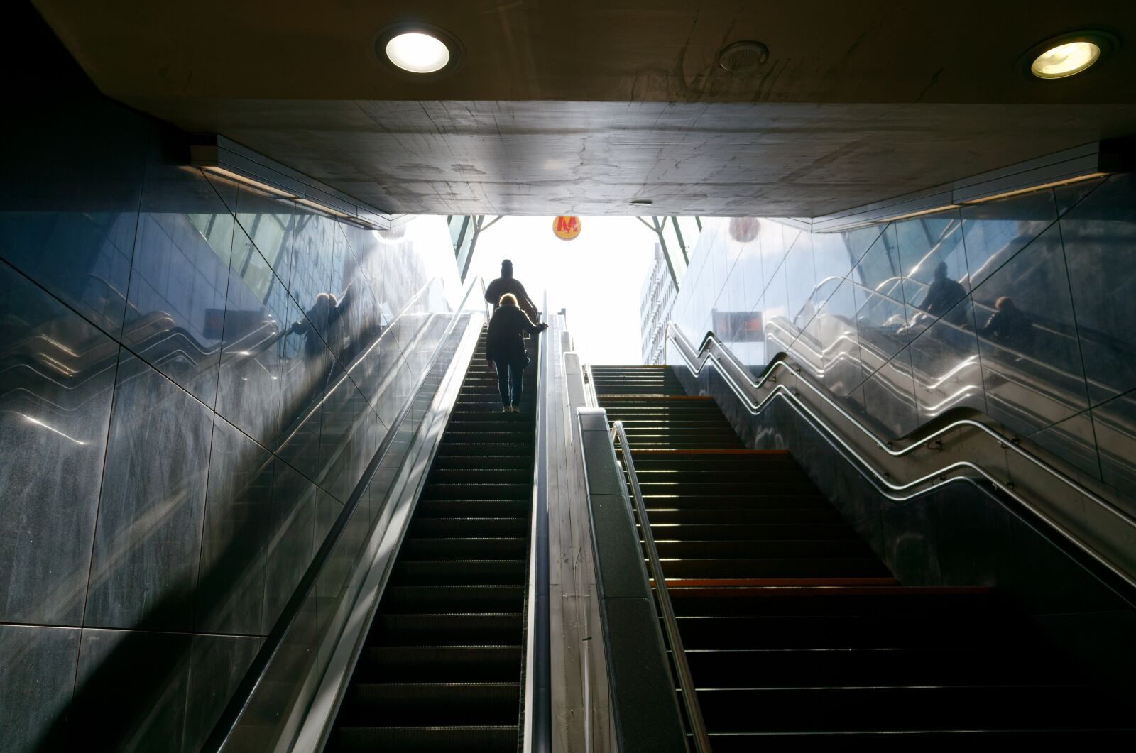 Nikon D3100 sample photo. Stairs, the station, metro photography