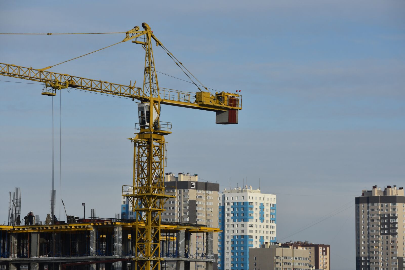 Nikon D3400 sample photo. Construction, crane, house photography
