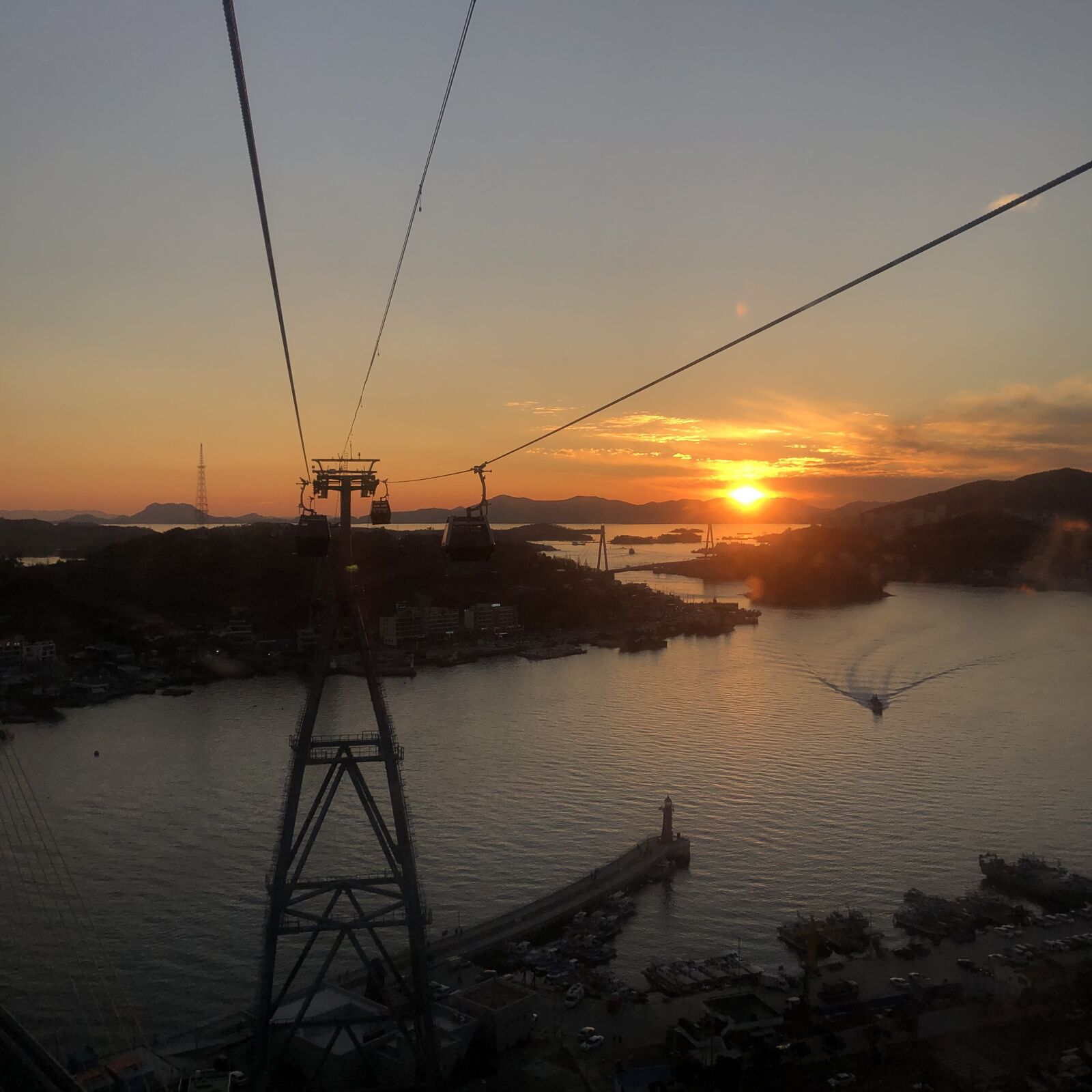 Apple iPhone 8 sample photo. Sunset, the cable car photography