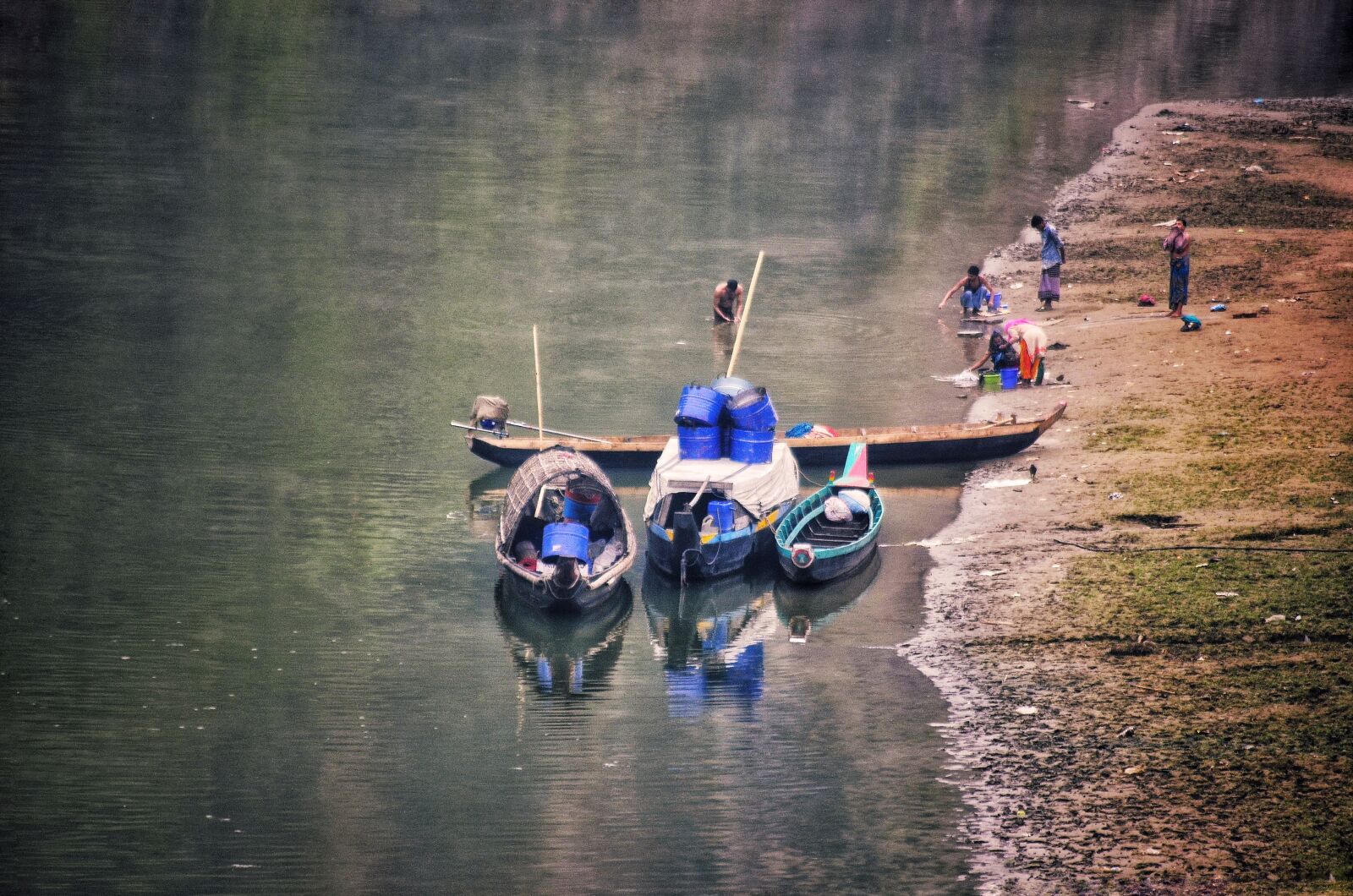 Nikon D5100 sample photo. River, boat, water photography