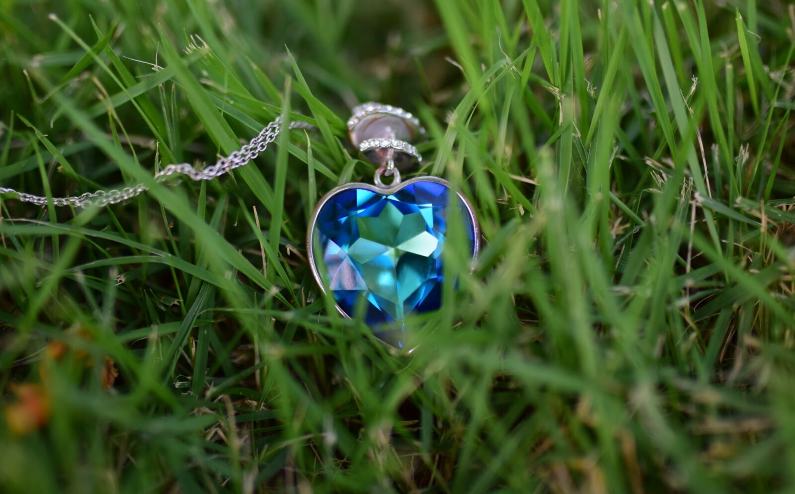 Nikon D5300 sample photo. Necklace, blue hart, blue photography