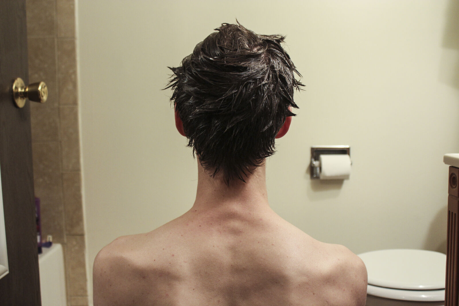 Canon EOS 600D (Rebel EOS T3i / EOS Kiss X5) sample photo. Abstract, back, bathroom, brown photography