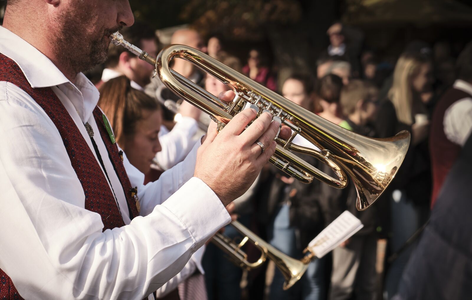 Fujifilm XF 18-55mm F2.8-4 R LM OIS sample photo. Trumpet, folk festival, music photography