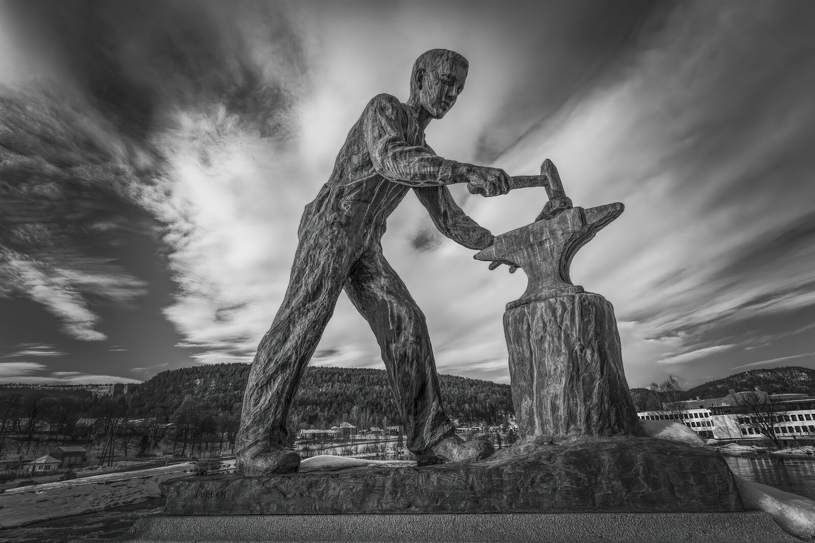 Nikon D7100 sample photo. Statue, bw, sculpture photography