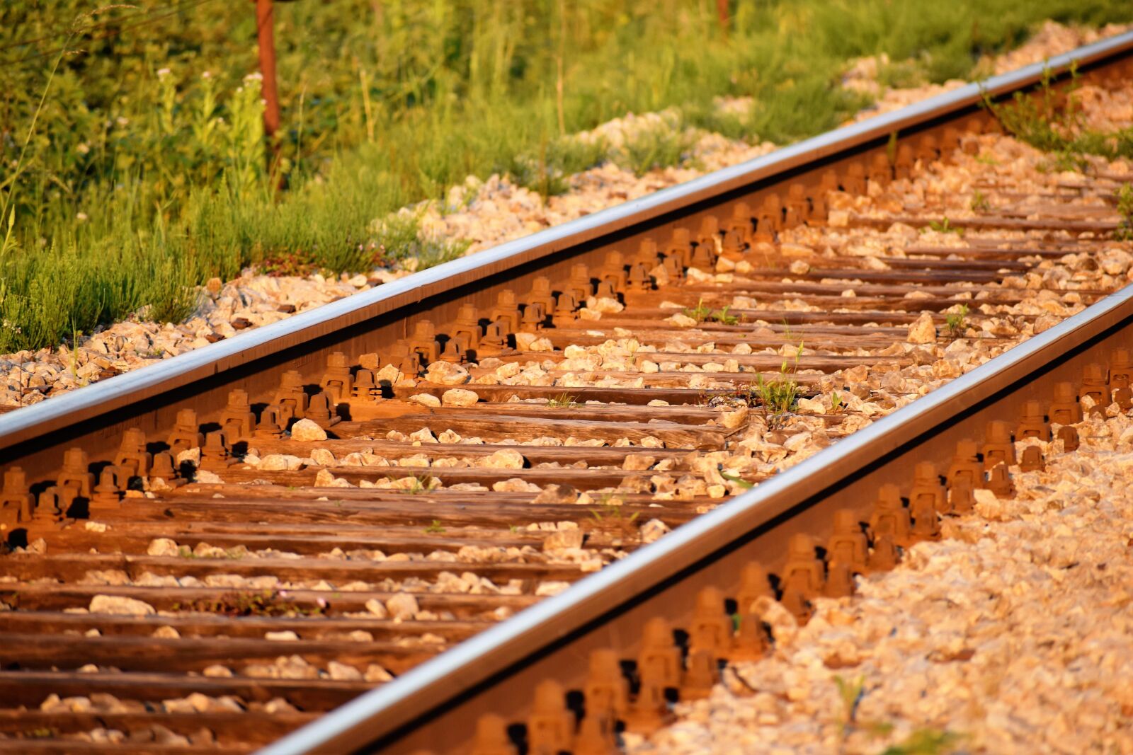 Nikon D3300 sample photo. Railway, tracks, sunset photography