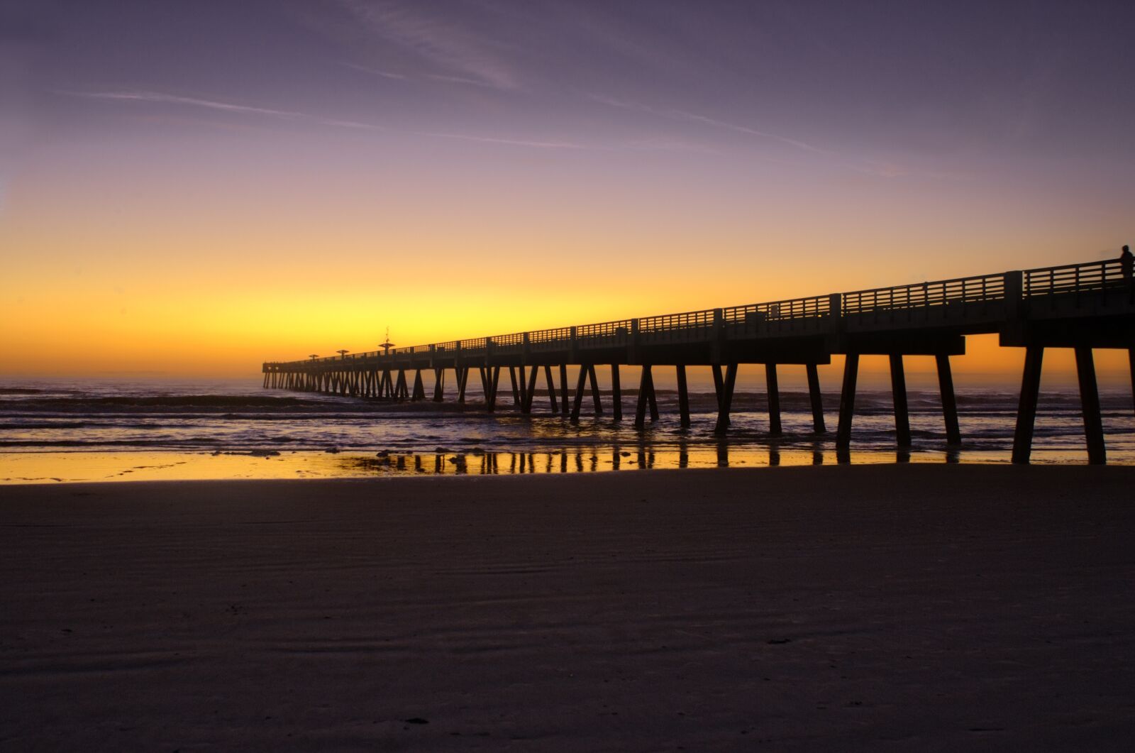 Canon EOS-1D Mark II sample photo. Beach, pier, susnet photography