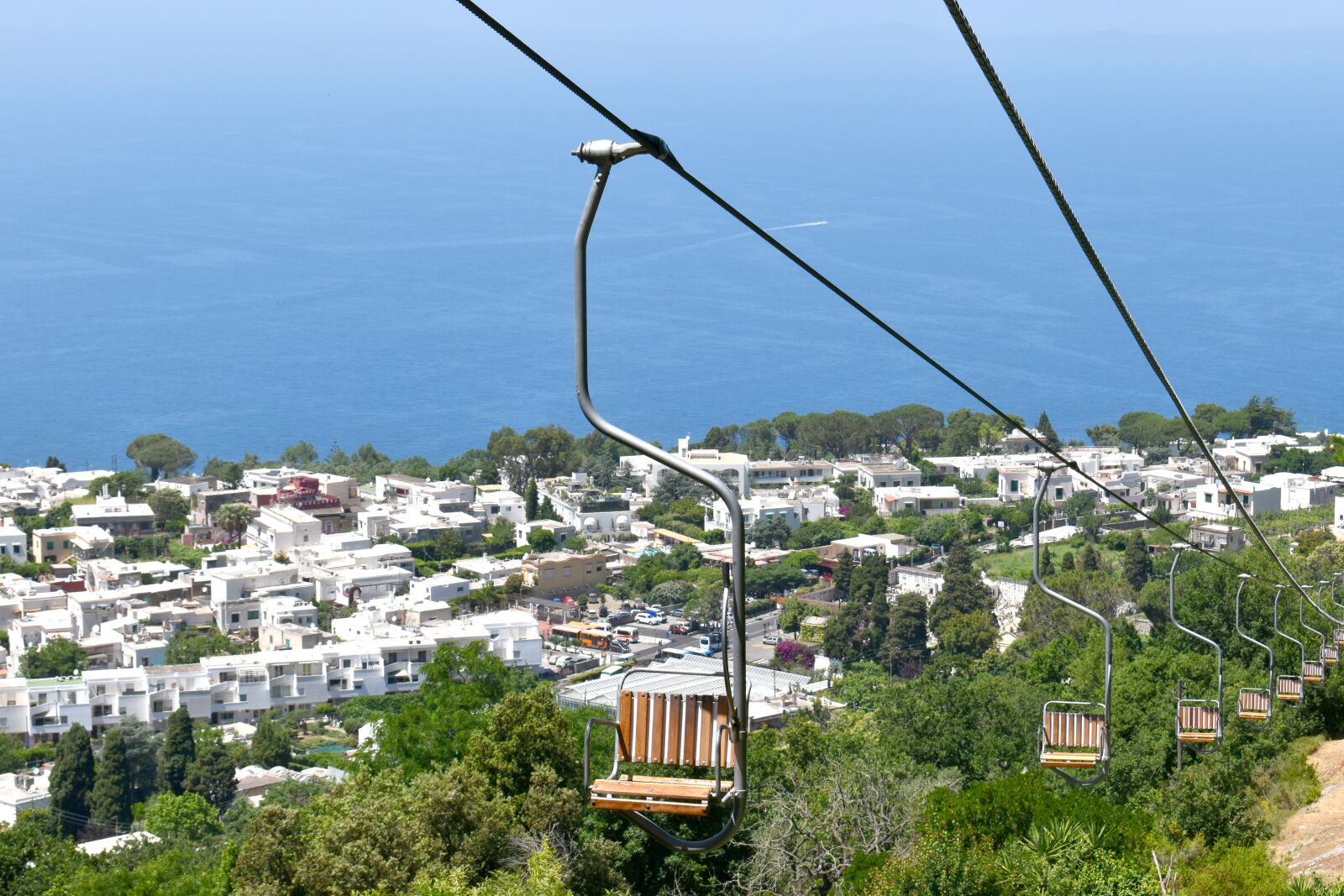 Nikon D5600 sample photo. Chair lift, panoramic, sky photography