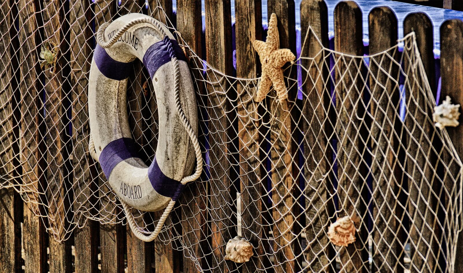 Nikon D3200 sample photo. Fishing net, lifebelt, decoration photography