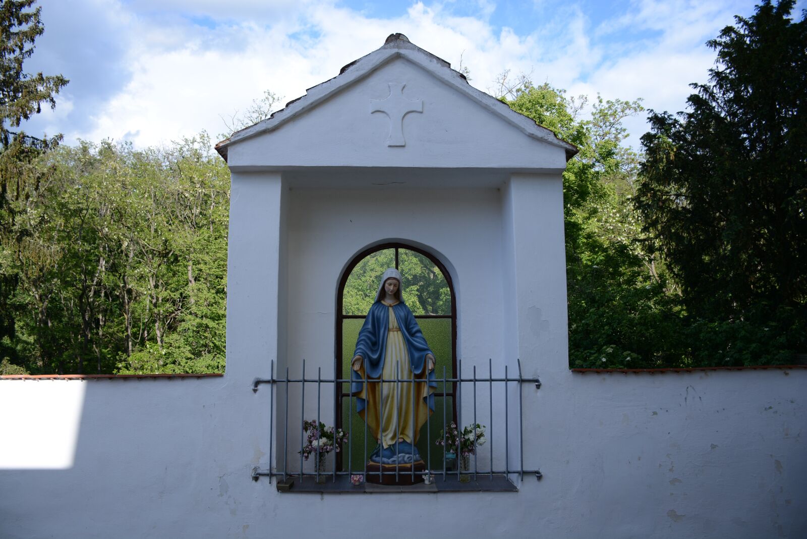 Nikon D7100 sample photo. Lourdes cave, st, religion photography