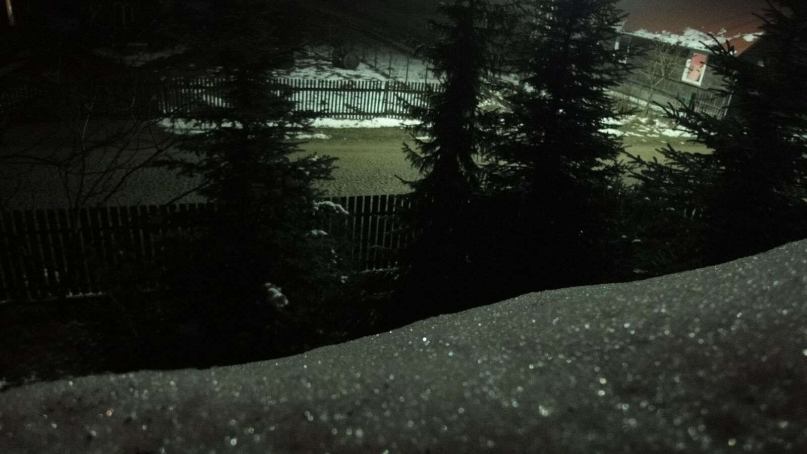 Sony Cyber-shot DSC-WX1 sample photo. Night, snow, village photography