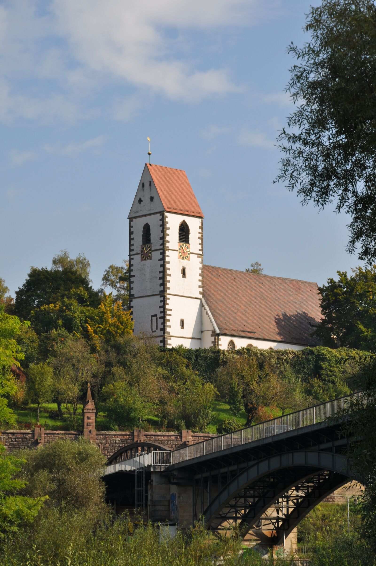Nikon D5000 sample photo. Plochingen, neckar, city church photography