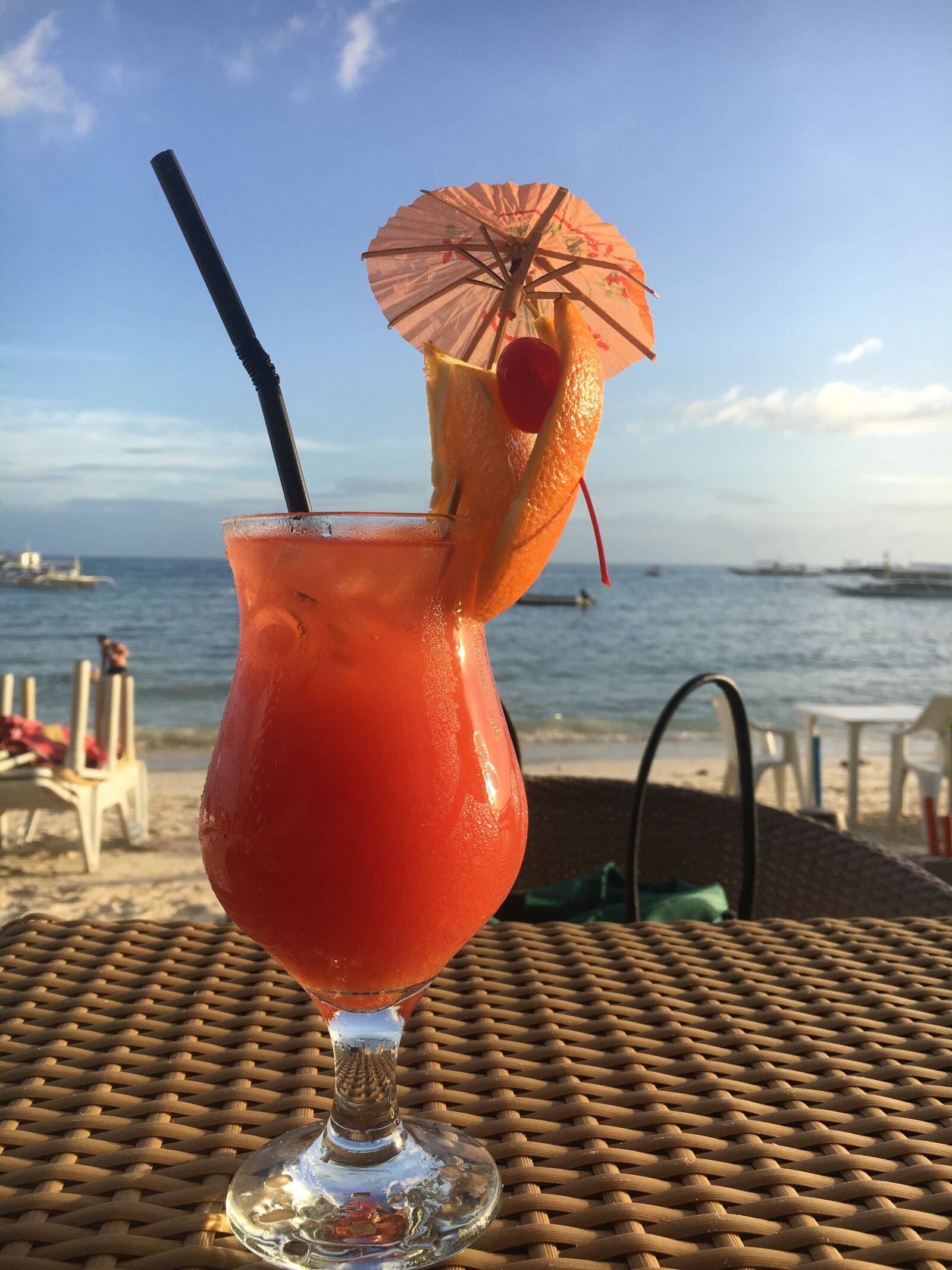 Apple iPhone 6s sample photo. Cocktail, beach, sea photography