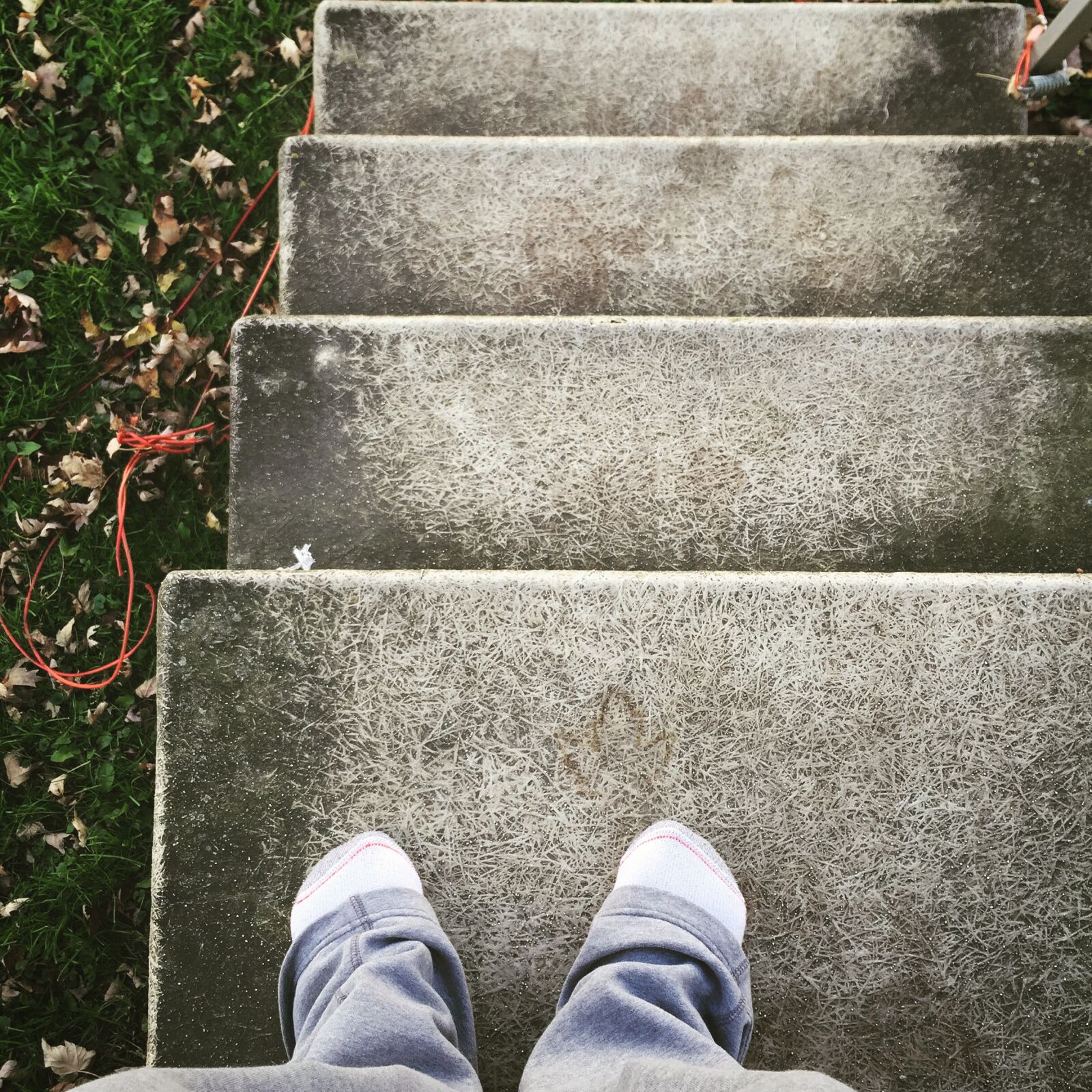 Apple iPhone 6 sample photo. Feet, outside, stairs photography