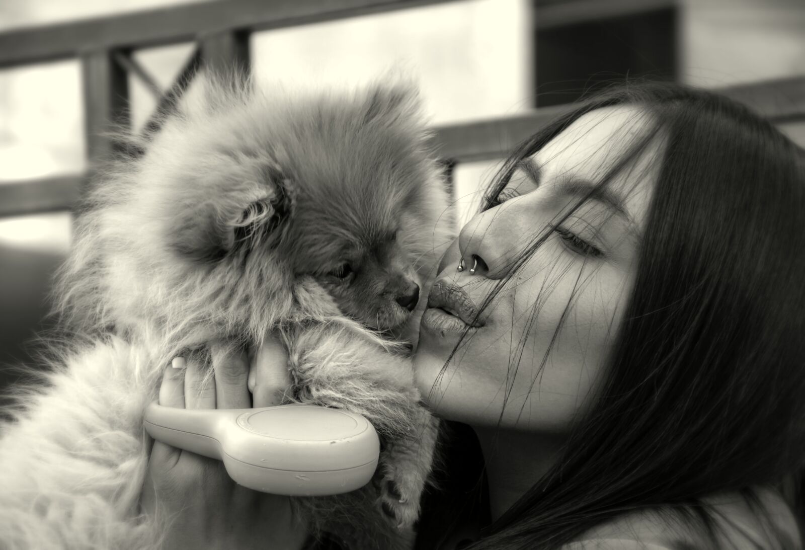Nikon D5600 sample photo. Love story, girl, puppy photography