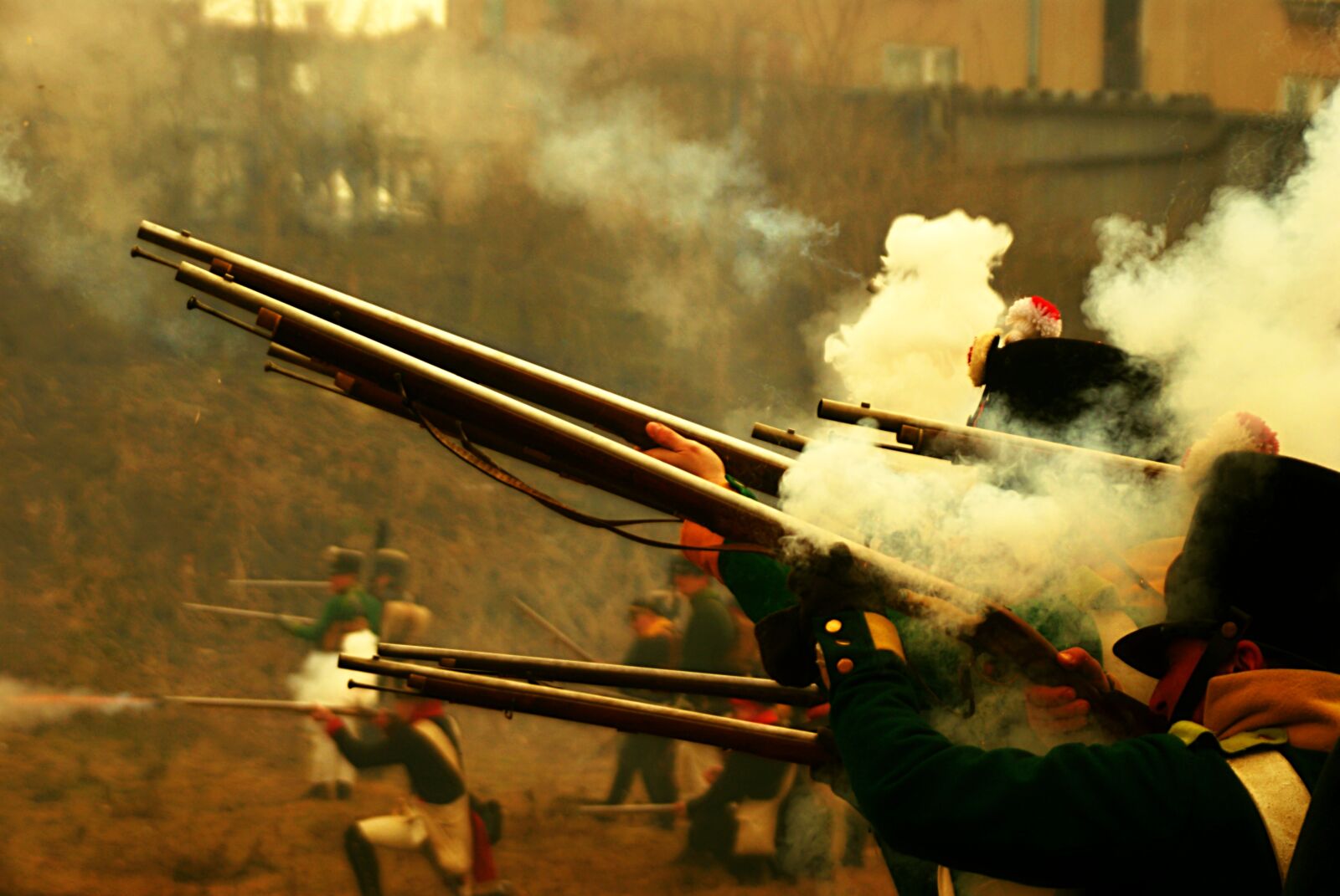 Sony Alpha DSLR-A230 sample photo. Action, army, battle, group photography