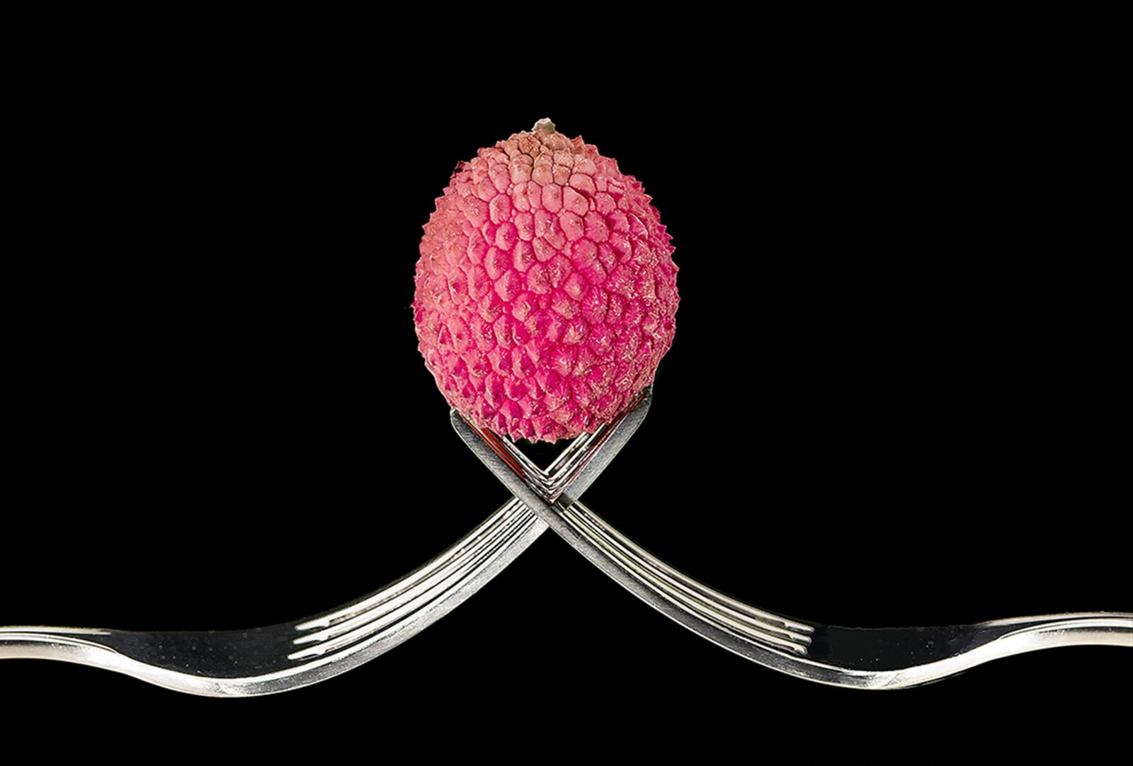 Nikon D7100 sample photo. Lychees, forks, fruit photography