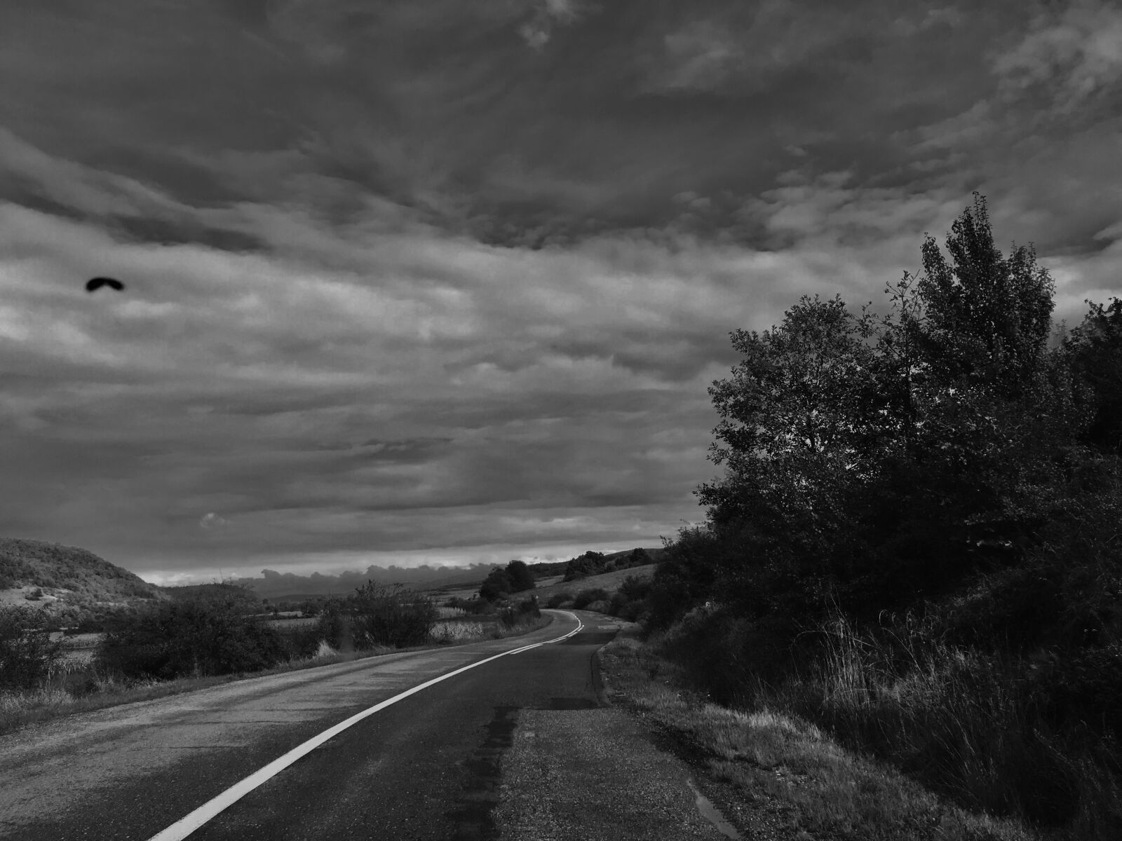 Apple iPhone 6s sample photo. Road, romania, black and photography