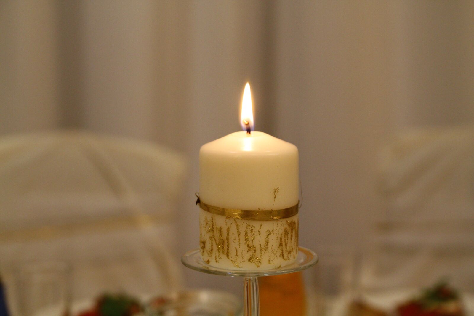 Canon EOS 7D sample photo. Candles, gold, wedding photography