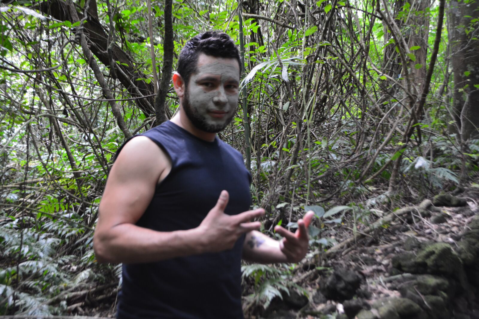 Nikon D5200 sample photo. Mud mask, man mask photography