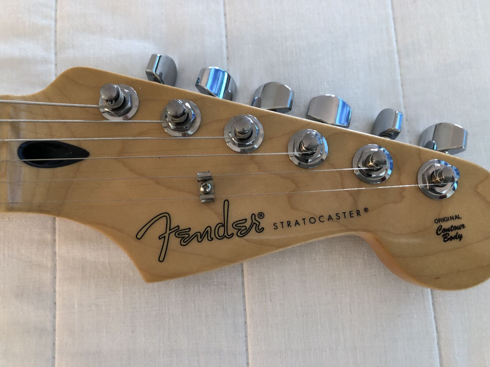 iPhone 8 Plus back dual camera 3.99mm f/1.8 sample photo. Fender, stratocaster, guitar photography